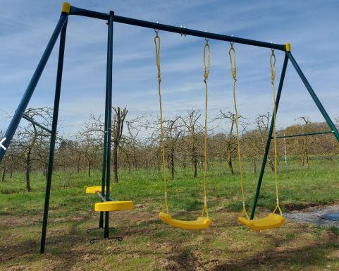 la balançoire dans le jardin